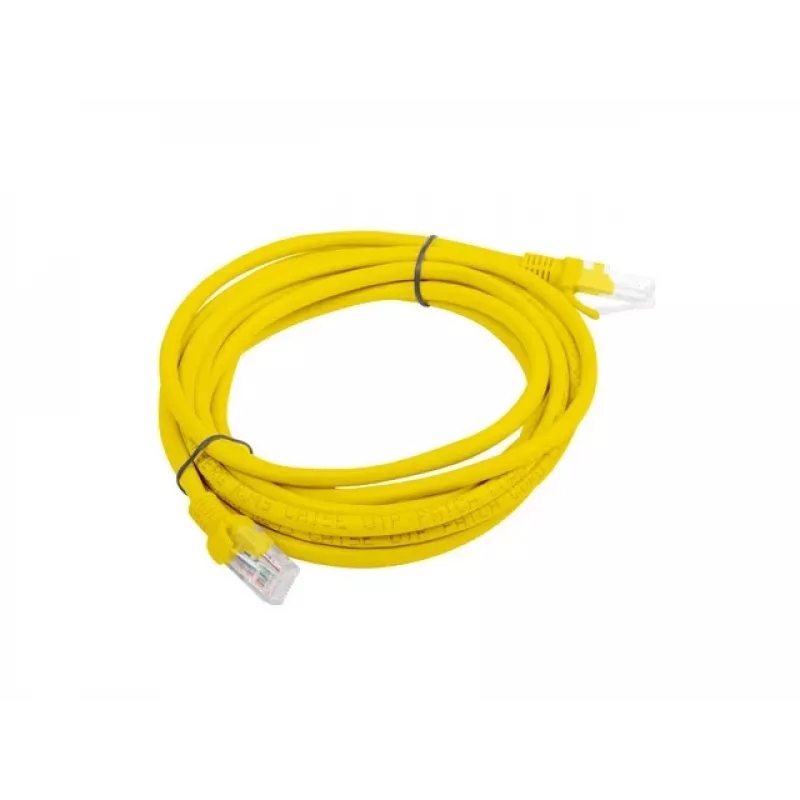 Network patch cable LANBERG PCU5-20CC-0300-Y Cat5e U/UTP RJ-45 3 m Yellow