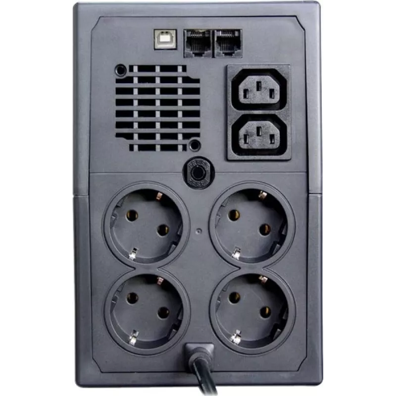 Uninterruptible Power Supply ORVALDI ID2K0CH Line-Interactive 2 kVA / 1200 W, 24 V, 9 Ah batteries, LCD, USB, compact black