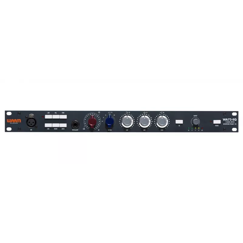 Audio preamplifier WARM AUDIO WA73-EQ — single-channel, black, 20–20,000 Hz, 1200 Ω input, 115/230 V