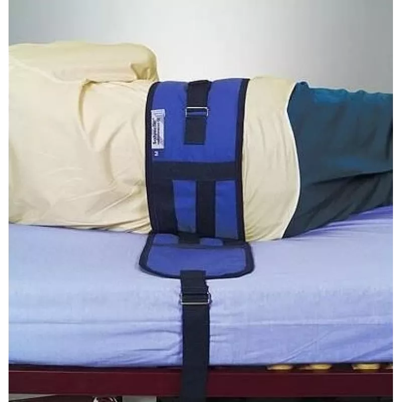 Safety belt TIMAGO SCP 4500 — textile, adjustable length 200 cm, trunk circumference 84–105 cm, quick-release buckle