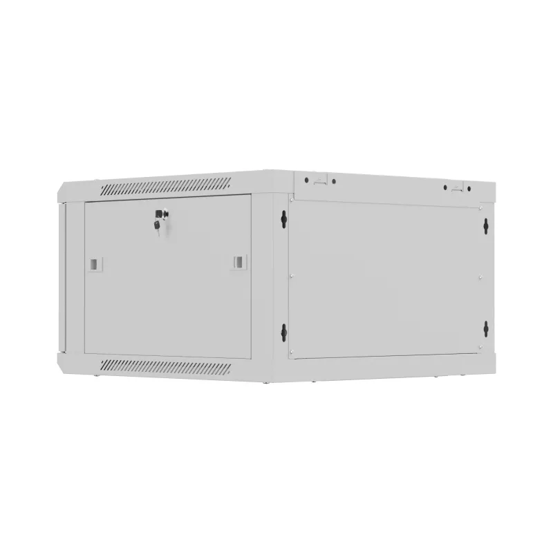 Lanberg WF01-6606-23S Wall-Mount Rack Cabinet 19 inch 6U 600x600 mm Grey Perforated Door (Flat Pack)