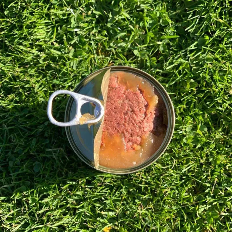 Wet dog food OLLO Pure Beef and Green Tripe 400 g can — adult, protein 14.5%, fat 11.9%, moisture 69%