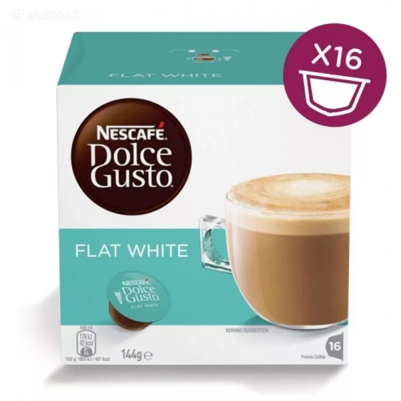Nescafe Dolce Gusto Flat White Coffee, 16 capsules