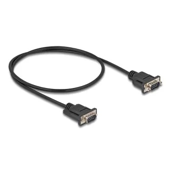 DeLOCK Serial Cable RS-232 D-Sub9 male to male 0.5 m Black