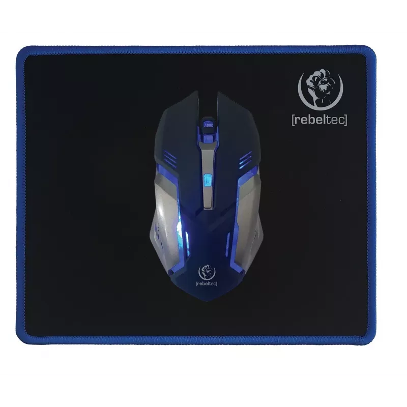 Keyboard Mouse included Rebeltec SHERMAN Gaming USB QZERTY English Black