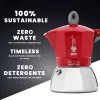 Moka pot Bialetti Moka induction 0.1 L Red Silver