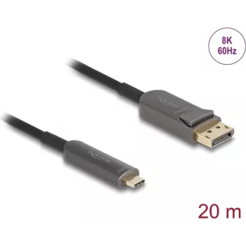 Active Optical Cable DELOCK USB-C to DisplayPort 20 m, model 81607