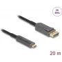 Active Optical Cable DELOCK USB-C to DisplayPort 20 m, model 81607