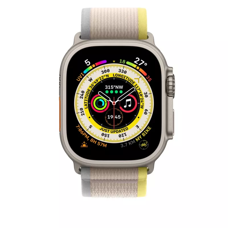 Band Apple MQEG3ZM/A Beige Yellow Nylon Smartwatch 130-180 mm