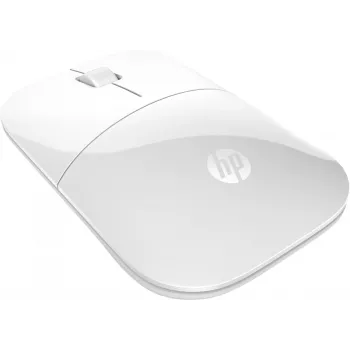 HP Z3700 White Wireless Mouse, Ambidextrous, Optical, RF Wireless, 1200 DPI, White