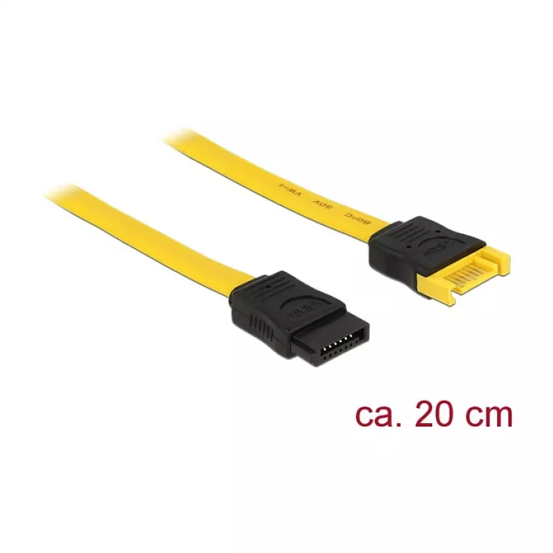 SATA Cable DeLOCK 83949 0.2m SATA 7-pin Yellow