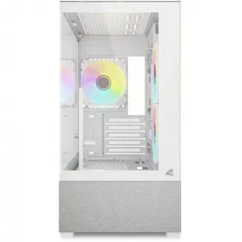 Sharkoon MK7 ARGB mATX Case 2xGlass White