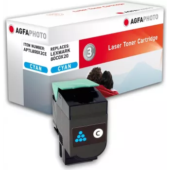 Cyan Compatible Toner Cartridge (Alternative to Lexmark 80C0X20, Lexmark 800X2) for Lexmark CX510de,
