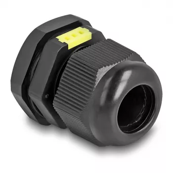 DeLOCK Cable Gland M20 with ventilation IP68 dust and waterproof black 2 pieces