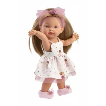 Doll Llorens Valeria 28 cm — realistic features, soft body, vinyl head and limbs