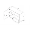 Cama 1D3S ALMA chest of drawers 120x41.5xH90 cashmere