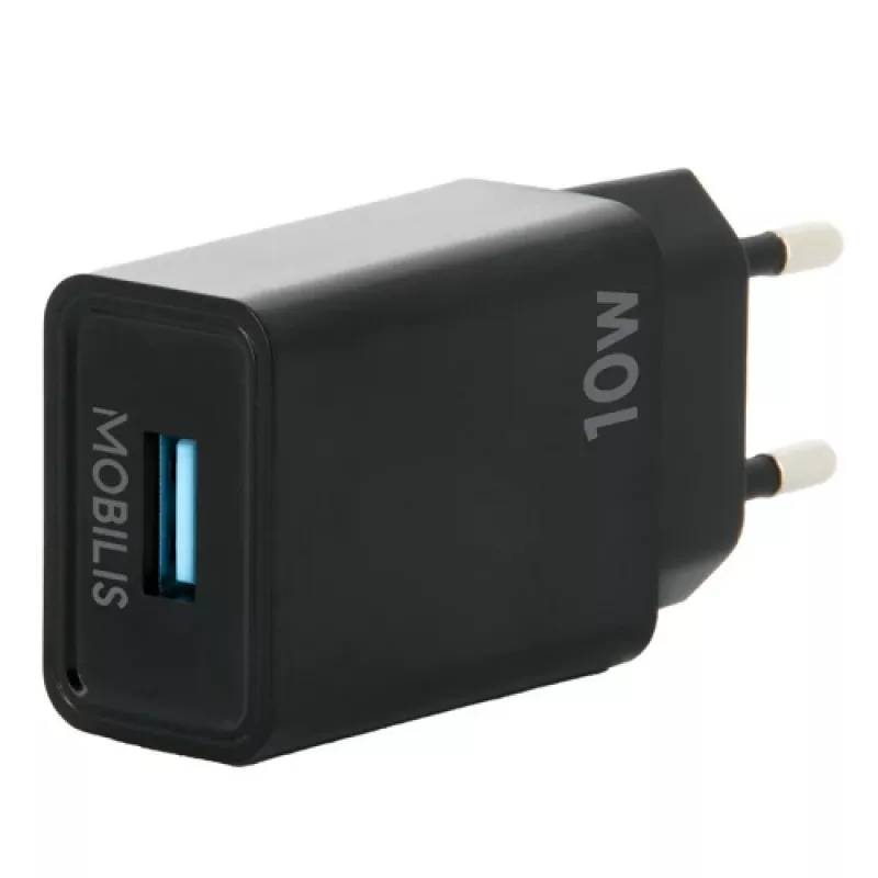 Mobilis - Power Supply - schnell - 10,5 Watt - QC (USB) - Black - Europa (001360)