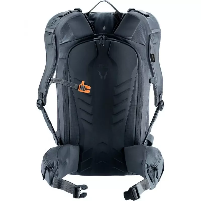Backpack DEUTER Freerider Pro 34+ — technical freeride ski touring pack, 34 L, black, helmet holder, hipbelt