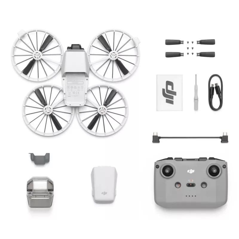 Drone DJI Flip 4 rotors, 48 MP camera, 3840×2160 video, 3110 mAh battery, Black/White