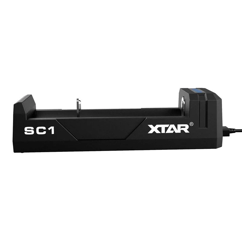 Battery charger XTAR SC1 single‑slot USB‑C for Li‑ion 18650 cells, 1‑bay, black