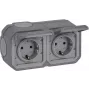 Legrand Plexo NEW APWG Schuko 069742L Socket Outlet 2-way Grey IP 44 5 (069742L)