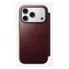 Mobile phone cover Nomad Modern Leather Folio for Apple iPhone 17 Pro, 6.3 inch (16 cm), leather burgundy