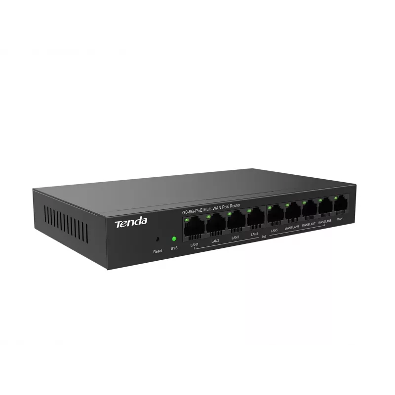 Wired Router Tenda G0-8G-PoE Gigabit Ethernet Black