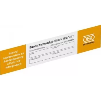 OBO Bettermann Elektrotechnik-Warnschild (W x H) 250 mm x 43 mm 10 pc(s) (7214734)