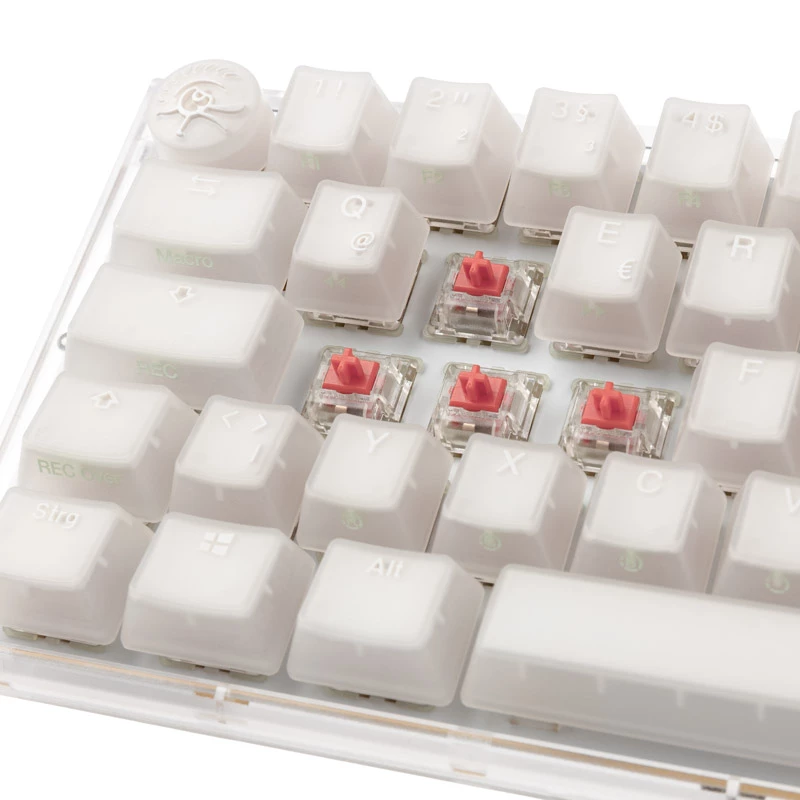 Ducky One 3 Aura White Mini Gaming Keyboard, RGB LED - MX-Silent-Red