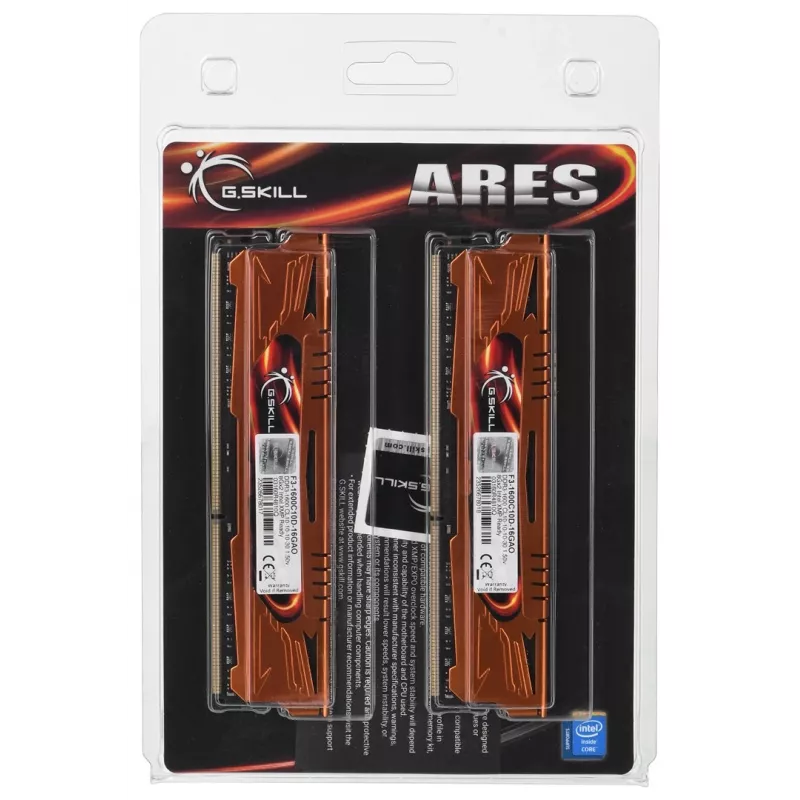 G.SKill ARES 16Go Kit DDR3 PC3-12800 CL10 (F3-1600C10D-16GAO)