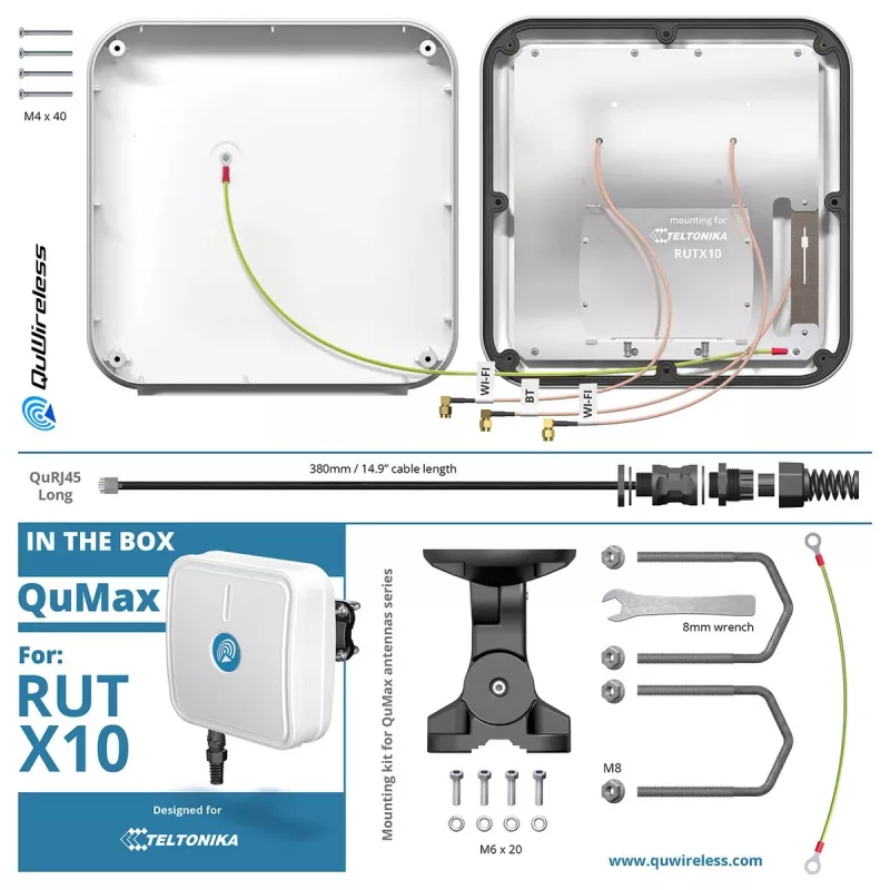Router accessory QuWireless QuMax for RUTX10 AX10M — external antenna module for Teltonika RUTX10