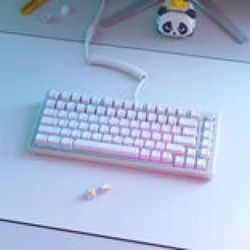 Keycap set GLORIOUS GMMK ABS Doubleshot V2 UK layout White — replacement keycaps for mechanical keyboards