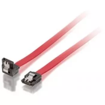Equip SATA II Cable, Angled, 0.5m, 0.5 m, SATA II, SATA 7-pin, SATA 7-pin, Male/Male, Red