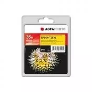 AgfaPhoto - Photo schwarz - Blisterverpackung - wiederaufbereitet - Tintenpatrone (entspricht: Epson T2631) - für Epson Expression Premium XP-510, 520