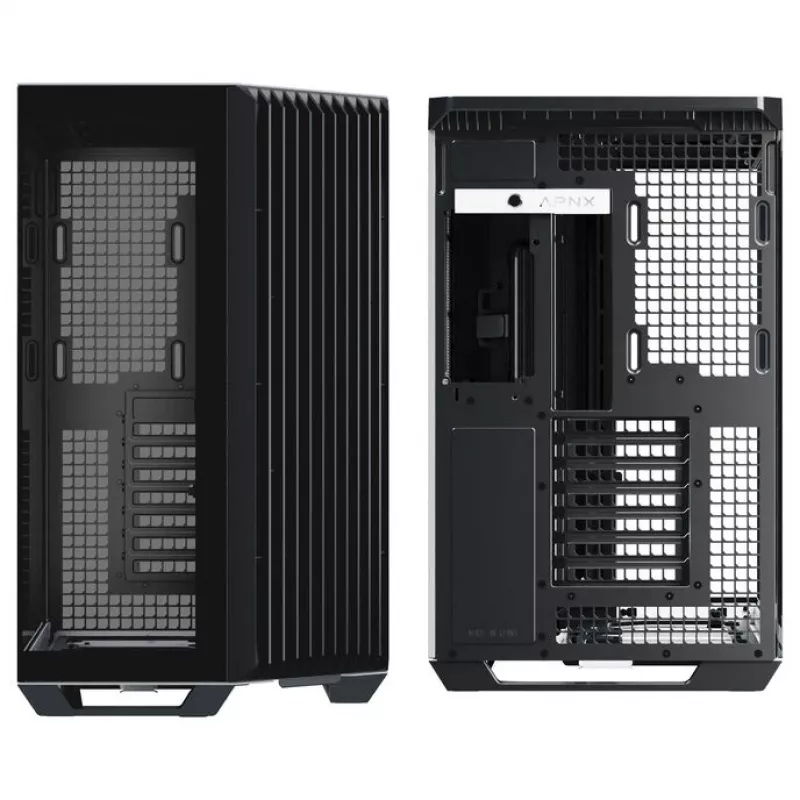PC Case APNX V1, Midi-Tower, ATX, black / white