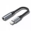 Audio adapter Vention Lightning to 3.5 mm BMBHA, Lightning to 3.5mm wired adapter with 0.1 m cable, grey