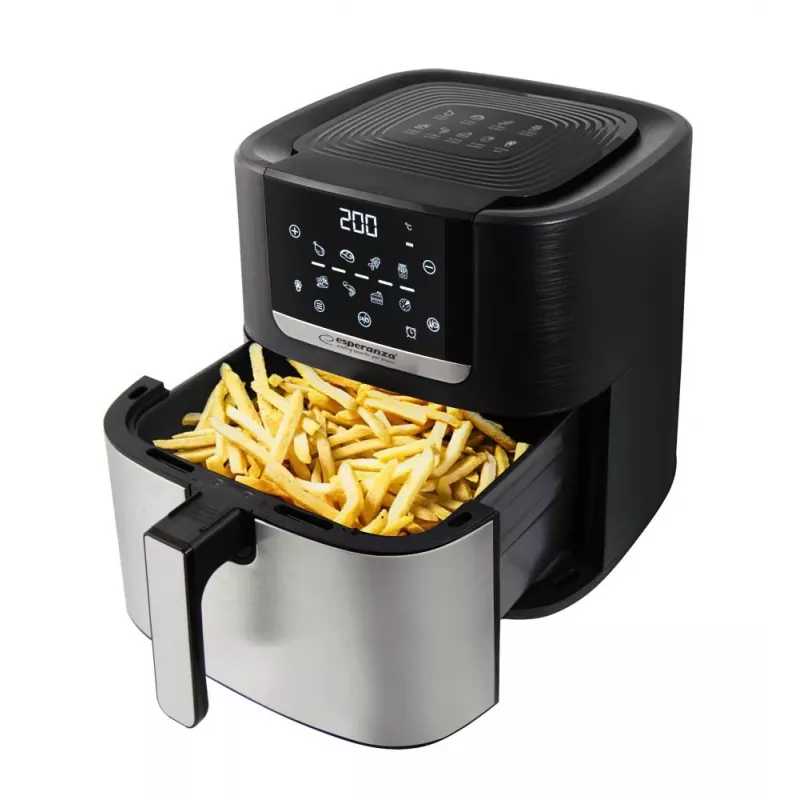 Hot air fryer ESPERANZA EKA004 — 8 L, 1700 W, 8 programs, touch controls, stainless steel