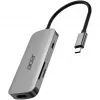 7‑in‑1 USB‑C Dongle Acer — USB 3.2 Gen 1 Type‑C, 3x USB‑A, HDMI, SD/MicroSD, 100W PD, Silver