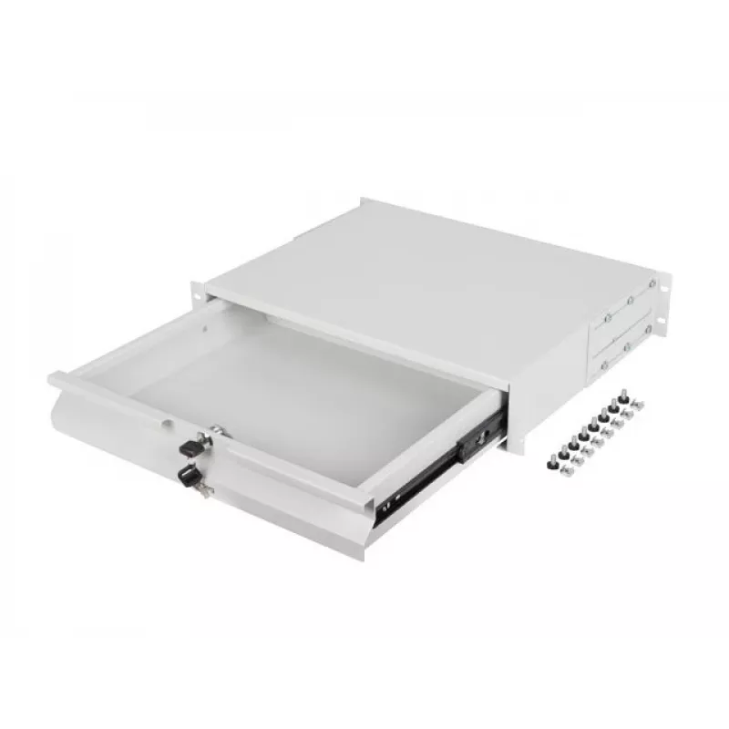CABINET DRAWER 19 2U 360MM GREY LANBERG (2U/483X360MM LOAD CAPACITY UP TO 90KG, 4-POINT MOUNTING)