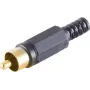 RCA (Cinch) Plug ShiverPeaks 51400-SG — black housing, gold-plated contacts