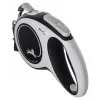Retractable lead Flexi New Comfort M Tape 5 m Black — retractable tape leash, size M, max load 25 kg, weight 300 g