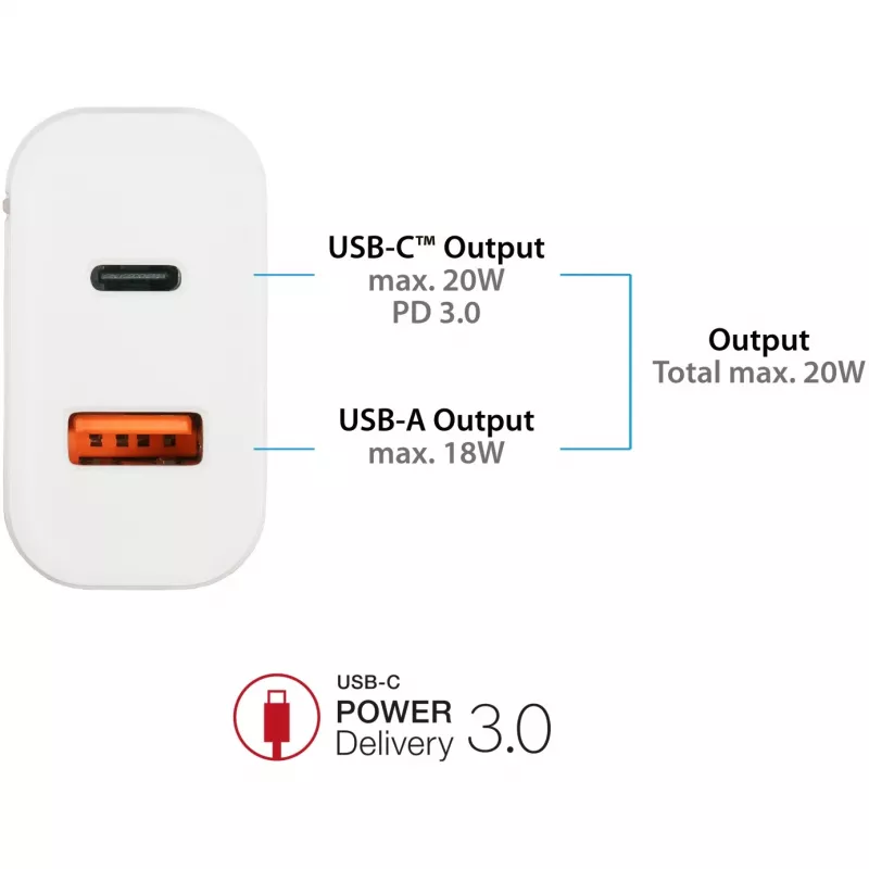 Alcasa PCA-W003W Charger for Mobile Devices White (PCA-W003W)