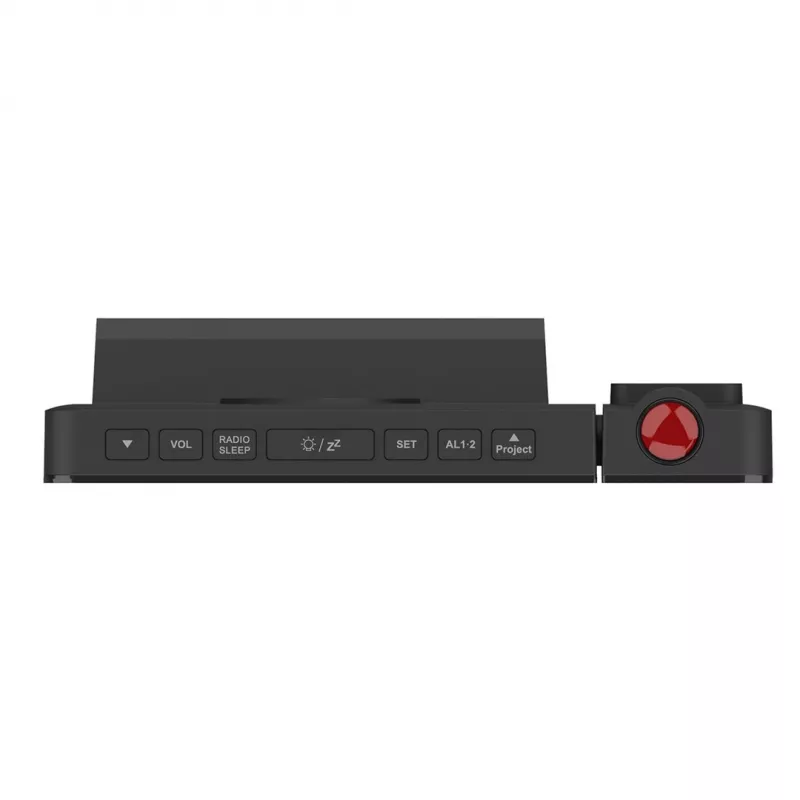 Digital LED clock radio GreenBlue GB172 with FM tuner, projector, thermometer, USB 5V & CR2032 power