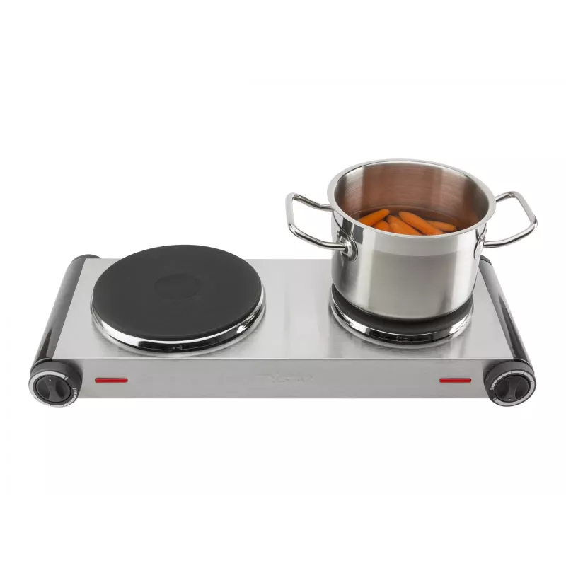 Tristar KP-6248 Double Hot Plate, 2 Cooking Zones, Rotary Control