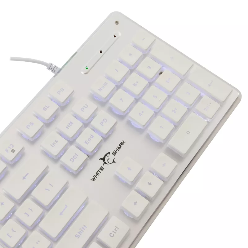 Mechanical gaming keyboard White Shark TACHI-W-US — compact TACHI White layout