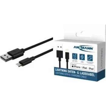 Ansmann 1700-0131 USB Cable 1 m USB A Lightning Black (1700-0131)