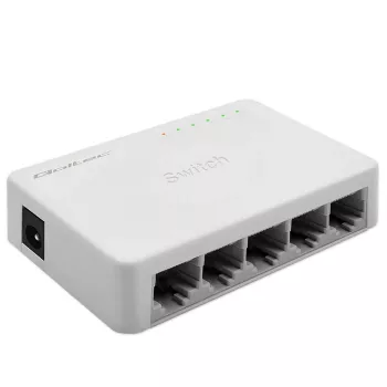 Network switch QOLTEC 52247 5 x RJ45 ports 1000Mbps Gigabit unmanaged