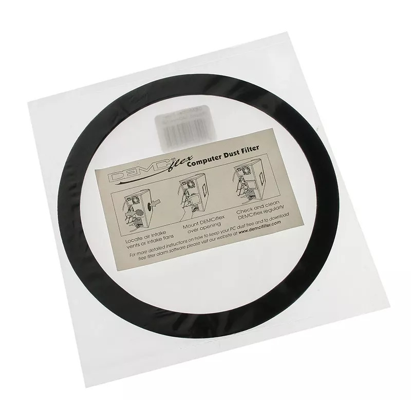 Dust Filter DEMCiflex 140mm round — black/white for case fans