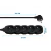 Power strip ESPERANZA ELK208K — 5 sockets, 3 m cable, black