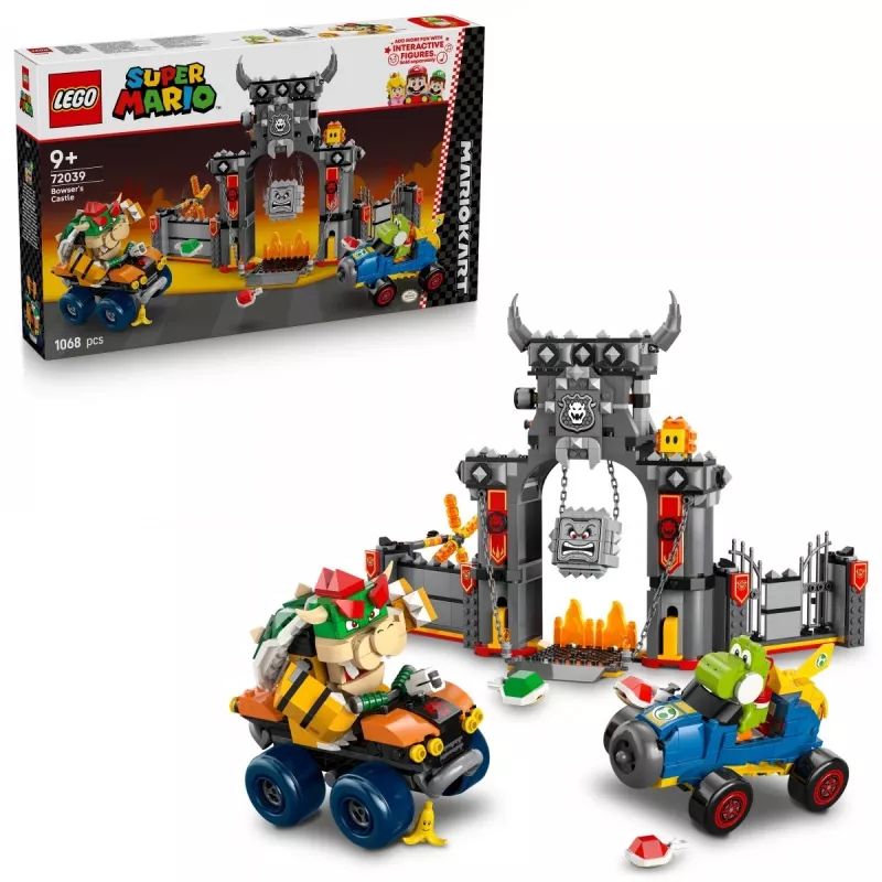 Construction toy LEGO set 72039 Super Mario Bowser's Fortress with Mario Kart, interactive playset